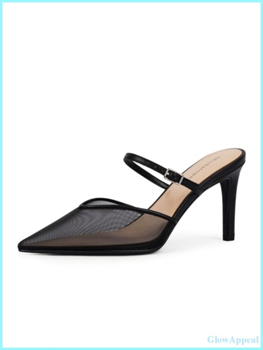 Faux Leather Pointed Toe Stiletto Heels Ankle Strap Party Pumps